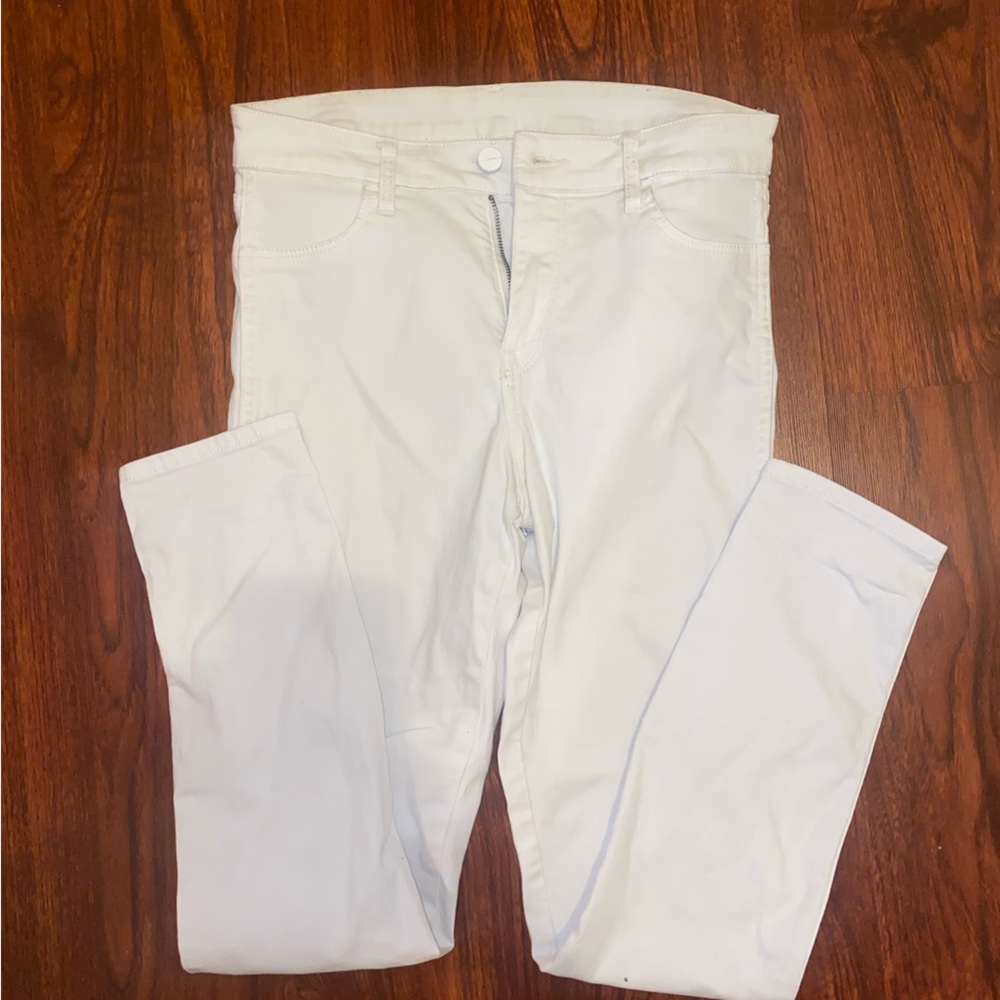 white h&m skinny jeans